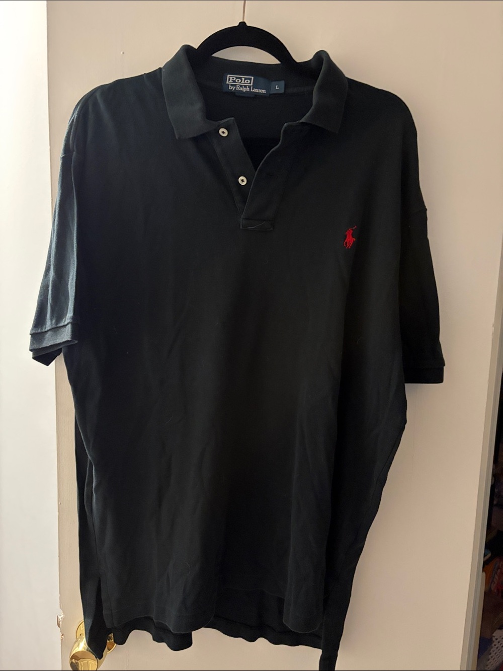 Polo by Ralph Lauren Black Polo with Red Pony Logo